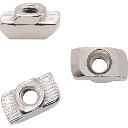 Carbon steel T type Nuts Fastener Aluminum Connector M3 M4 M5 For EU Standard 2020 Industrial Aluminum Profile for Kossel