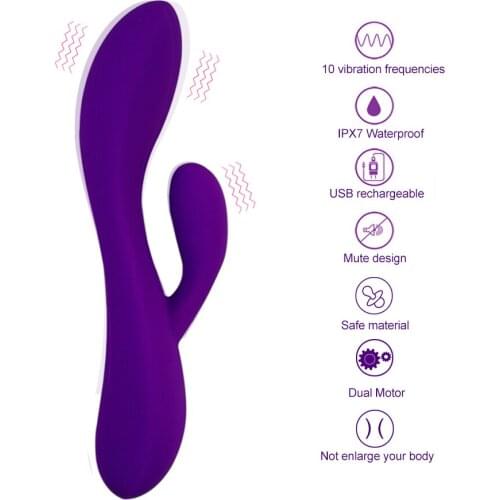 Rabbit Vibrator Clitoris Stimulator G Spot Vibrator Vagina Shocker Female Masturbation Dildo Vibrator Sex Toys For Woman