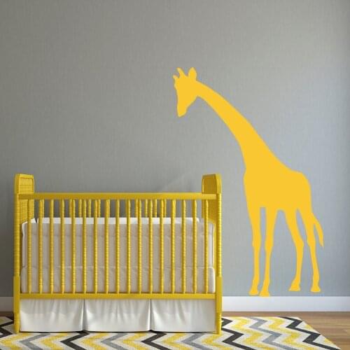 Tall Giraffe Silhouette Wall Sticker For Baby Bedroom Sweet Decorative Vinyl Wall Decals Mural Animal Seies Cute Poster W-325