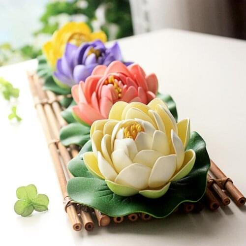 10 CM Beautiful Artificial Flower Floating Water Lotus For Christmas Ornament Wedding Party Decoration Supplies