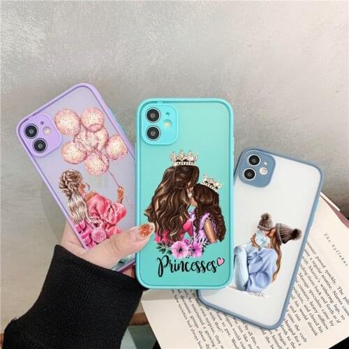 Love Baby Gir Painted Camera Protector Case For iPhone 11 Matte PC Cover for iPhone XS XR iPhone 7 X 12 Pro Max 8 6 6s Plus