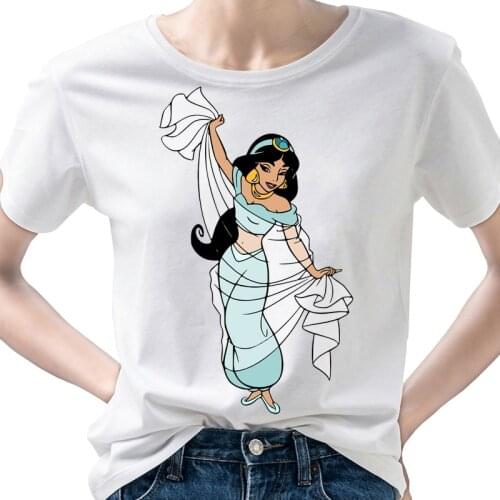 2021 New tshirt women t shirt Aladdin and the magic lamp Casual Polyester Casual O-Neck Short sleeve top tee