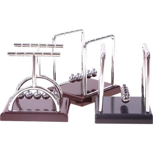 1Set Newtons Cradle Desk Table Decor Metal Pendulum Ball Newton Ball Physics Science Pendulum Steel Balance Ball