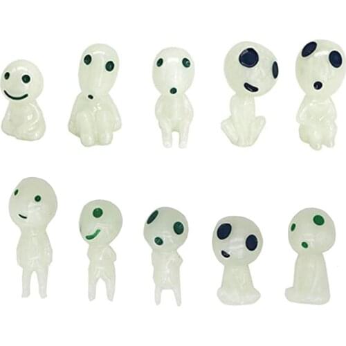 10pcs/set Ghost Hand-made Luminous Tree Elf Garden Accessories Pot Decor Miniature Home Ornament