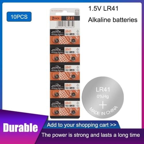 10pcs/lot 100% Original for Maxell LR41 Button Cell Batteries SR41 AG3 G3A L736 192 392A Zn/MnO2 1.5V Coin Batteries