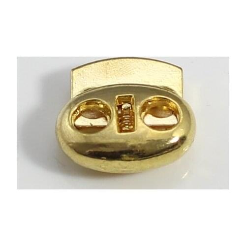 10pcs Pack Cord Lock Toggle Stopper lock Bean Gold Plated Toggle Clip NK165