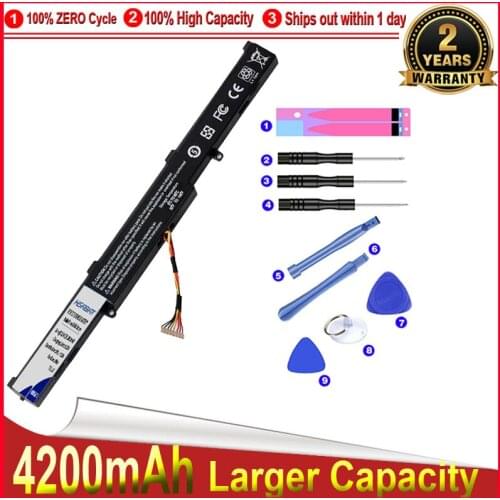 HSABAT 0 Cycle Battery for ASUS GL752JW GL752 GL752VL GL752VW N552 N552V N552VW N752 N752V N752VW N752VX A41LK9H Accumulator