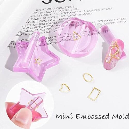 Acrylic Nail Art Equipment for DIY Nail Design Metal Frame Bend Curve Tool Professional Nail Art equipment Transparent Pink