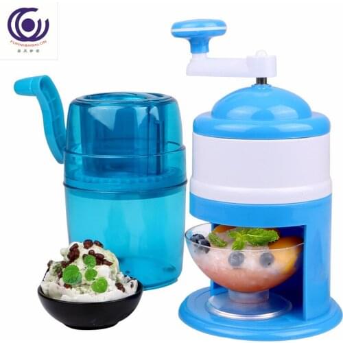 DIY Portable Hand Crank Stainless Steel Manual Ice Crusher Shaver Kids Shredding Snow Cone Maker Machine Kitchen