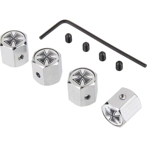 Universal Cross Logo Car Wheel Tire Valve Caps Anti-Theft Cover For Audi BMW Honda Toyota Mercedes Benz Volkswagen Land Rover