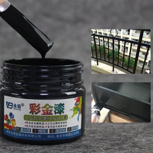 Black Paint Wood Lacquer Metal Varnish Coating for Furniture Car Statuary Coloring Tasteless Water-based Acrylic Paint 100g