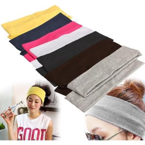 Fashion Women Elastic Stretch Wide Hairband Yoga Headband Running Head Wrap Women Men Yoga Sports Wide Headband