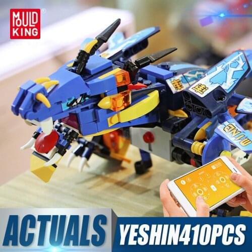 Mould King 13018 APP RC Electric Ninjaoes Dragon Knight Model Building Blocks 70602 Bricks toys for children Gifts Toys