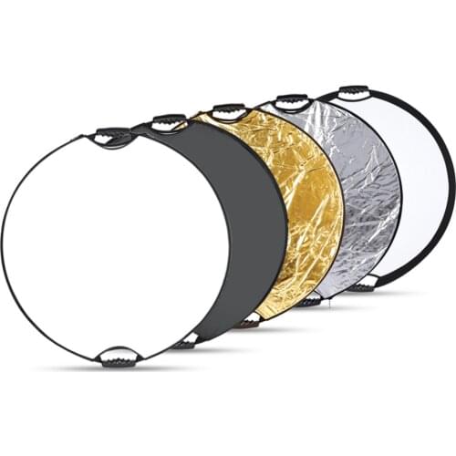 Neewer 5 in 1 Portable Round 32''Inch/80cm Multi Camera Lighting Reflector/Diffuser Kit Grip+Carrying Case for Photopgraphy