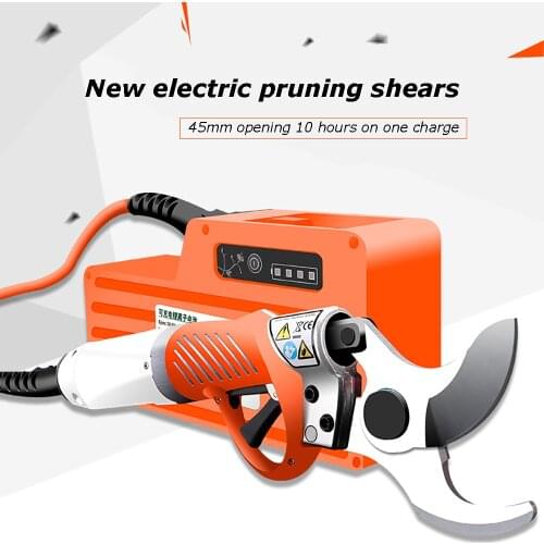 45mm Pruning shears Electric Branch Cutter Scissors Cordless Garden Pruning Shears Fruit Tree Bypass Orchard Cutter Tool