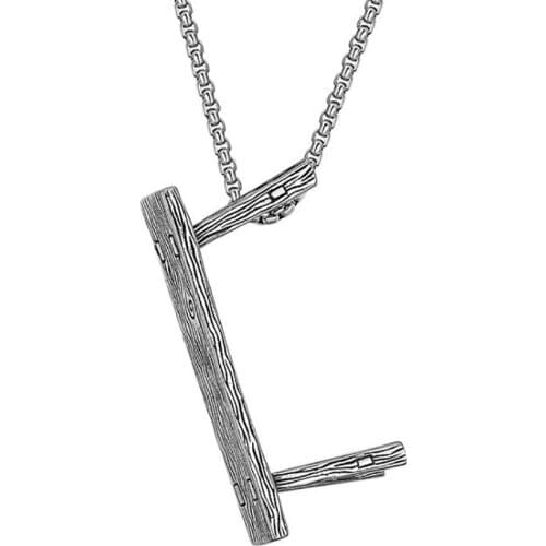 Stainless Steel Hip Hop Vintage Chair Men Punk Rock Pendant Necklace Jewelry Gift For Him with Chain