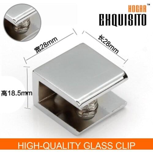 Seiko Quality Home Hardware Fitting Glass F Clamp Fixed Folder Bracket Card Clip Glass - Plate