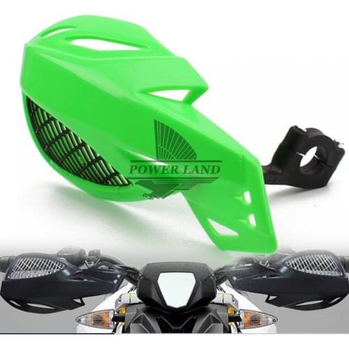 Motorcycle Brush Green 7/8'' 22mm Grid Bar Hand Guards Handguard Motorbike Parts Motorcross Handle Guards Protector Universal