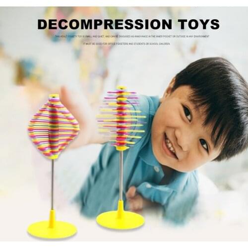 Stress Anxiety Relief for Adult Kid Creative Spiral Spinning Lollipop Rotary Toy Funny Slow Soft Kid Decompression Balls