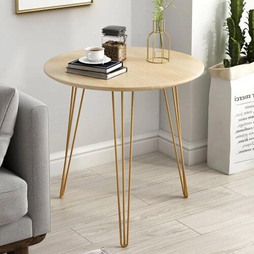 Modern and simple round coffee table table, strong load-bearing, home small apartment balcony tea table
