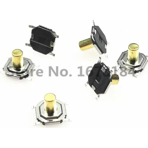 50PCS 4*4*3.5mm 4X4X3.5mm Tactile Push Button Switch Tact 4 Pin Switch Micro Switch SMD 5.2*5.2*3.5