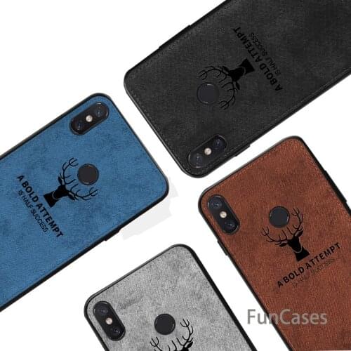 Fabric Cloth Deer Phone Cases For Xiaomi Pocophone F1 Soft Tpu Silicone Flip Case For Xiaomi Xiomi Mi 8 Lite A2 Lite 5 6 Max 2 3