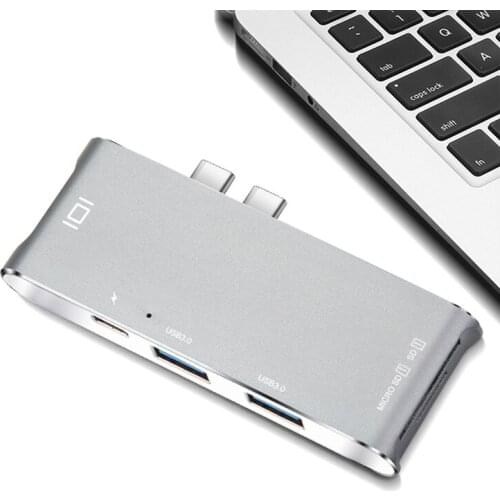 USB Type-C HUB to HDMI 4K Adapter for MacBook Pro, USB-C Adapter to 2 USB 3.0 ports, With 1 Type C Charging Port