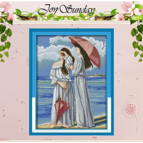 Watching the Sea Patterns Counted Cross Stitch 11CT 14CT Cross Stitch Sets Chinese Cross-stitch Kits Embroidery Needlework