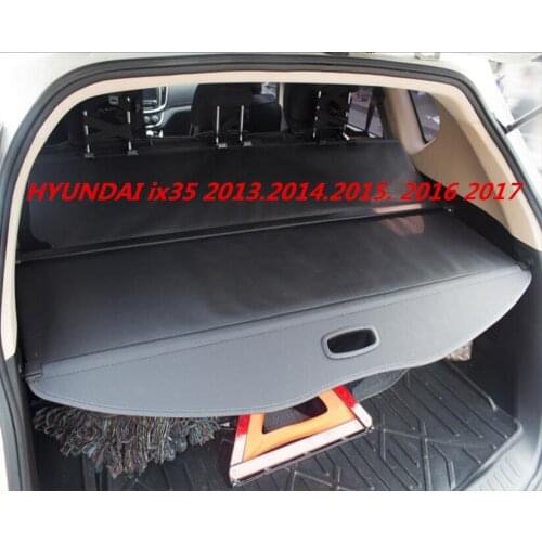 Car Rear Trunk Security Shield Cargo Cover For HYUNDAI ix35 2013.2014.2015. 2016 2017 Auto Accessories Black Beige