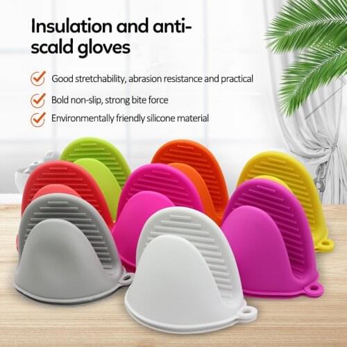 1PCS Silicone Anti-scalding Oven Gloves Mitts Potholder Kitchen BBQ Gloves Tray Pot Dish Bowl Holder Oven Handschoen Hand Clip
