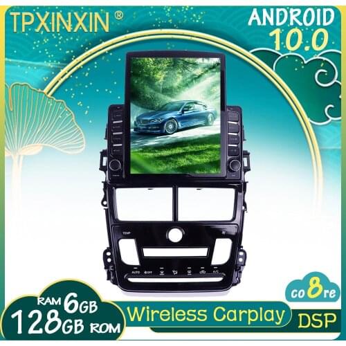 10.0 For Toyota Yaris Vios 2017- 2020 Android Car Stereo Car Radio with Screen Tesla Radio Player Car GPS Navigation Head Unit