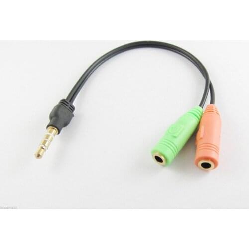 10pcs 3.5mm 2 Female To 3.5mm Male Splitter Cable 20cm