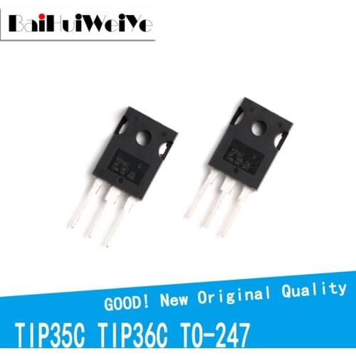 10pcs/lot TIP35C TIP36C 5 Pair TIP35 TIP36 35C 36C 25A/100V TO-247 TO-3P NPN/PNP Transistor New Original Good Quality IC DIP