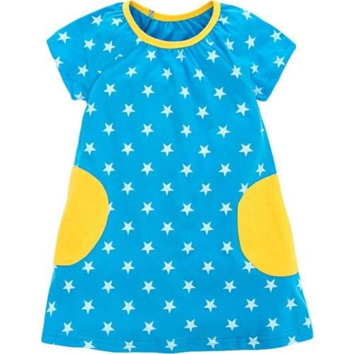 2021 Summer Dress Costume For Girl Baby Clothes Funny Dresses WIth Stars Pattern