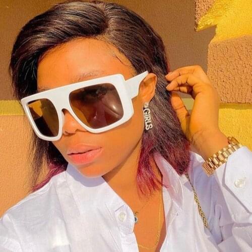 2021 Fashion New Oversized Square Sunglasses Women Brand Designer Big Frame Goggles Female Driving Shades Oculos Feminino UV400