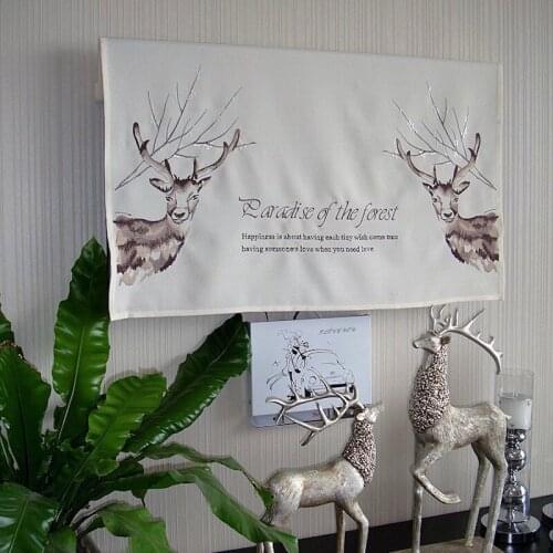 32"-60" inch Flat Screen LCD TV Cover Decorative Hood Curtain Table Runner Placemat Table Mat Cushion Cover Embroidered