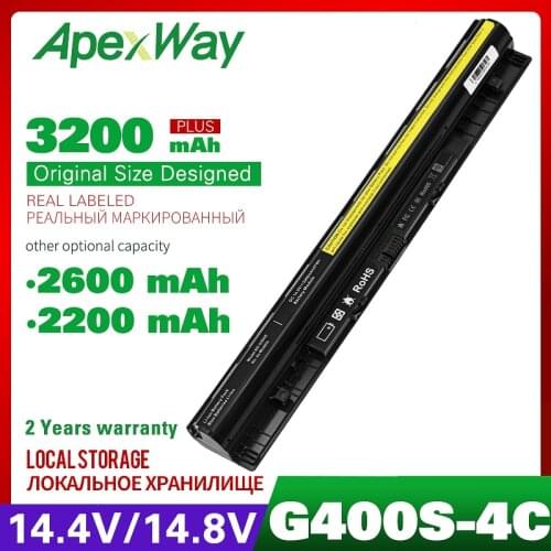 Apexway L12M4E01 Laptop Battery for Lenovo Ideapad G505S G500S Z710 G400S Z50-70 G50-45 G40-45 Z70-70 Z40-70 S410P S510P