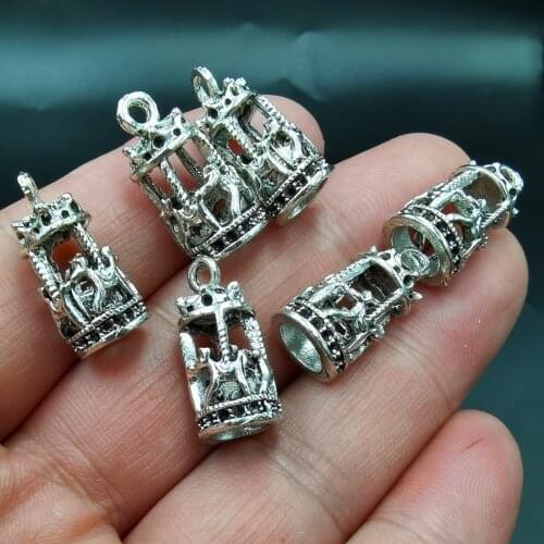 Antiquing 10pcs Carousel Horse Merry go Round Charms Pendant for DIY Jewelry Making Findings Handmade