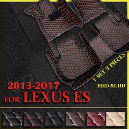 Leather Car floor mats for LEXUS ES series 250 300h 350 200 2013-2017 Custom auto foot Pads automobile carpet cover