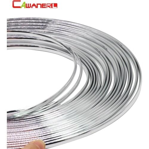 Cawanerl 200CM 80" Car Styling Auto Door Bumper Grille Interior Air Conditioner Outlet Vent Chrome Trim Decoration Strip Sticker