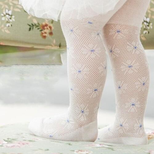 Baby Tights Cotton Cute Flower Kids Girl Tights Clothes Mesh Newborn Children Pantyhose Summer Spring Toddler Tights