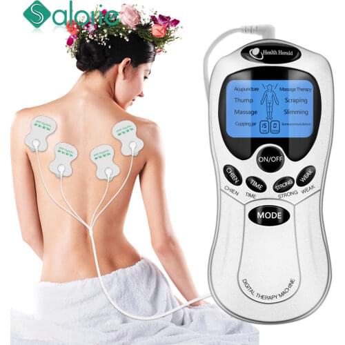 8 Mode Electric herald Tens Muscle Stimulator Ems Acupuncture Body Massage Digital Therapy Machine Electrostimulator healthy pad
