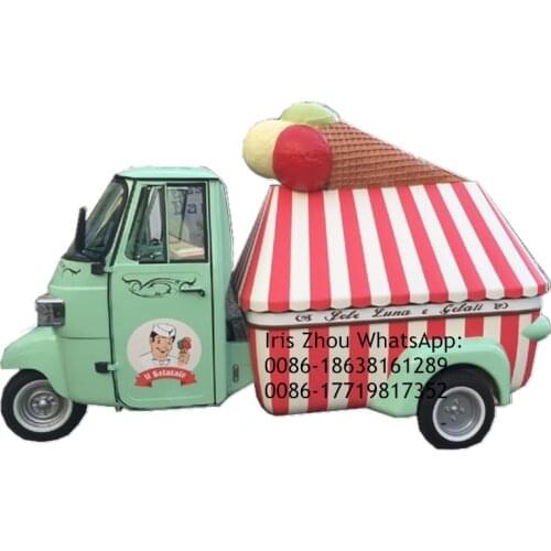 Ice Cream Cart Conversion Piaggio Ape, Piaggio Van Converted Into Food truck,Conversions And Modified Ape Vans