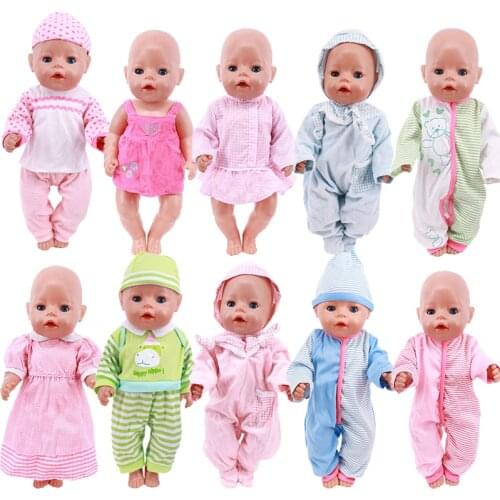 Doll Sleeping Clothes Plush Pajamas Clothes For 18 Inch Girl&43cm New Born Baby,Generation Accessories,Girls Toy,Christmas Gift