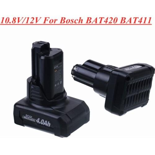 12V 6.0Ah Li-ion BAT420 Replacement Battery for Bosch BAT411 BAT412 BAT413 BAT414 10.8-Volt Max Battery Cordless Power Tools L50