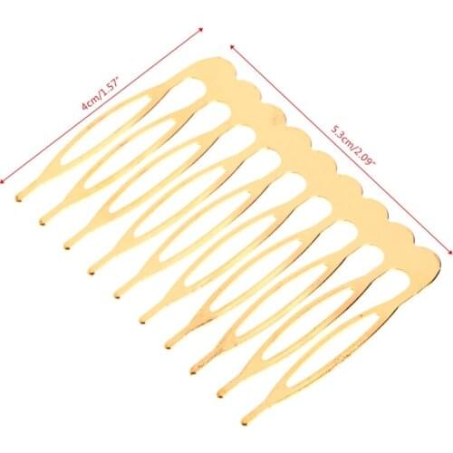 Bride Crown Comb Wedding Alloy Hair Accessories Jewelry Golden Silver Bridal Pin C1FE