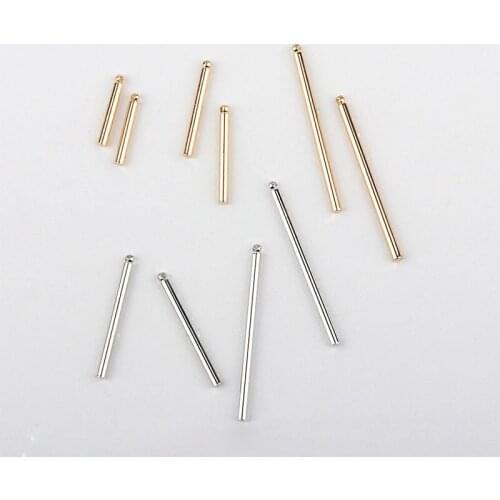 2017 New Style Alloy Gold/Silver Tone Cartoon Stick pendant tassel round bar Shape Metal Charms Diy Jewelry Earring decoration