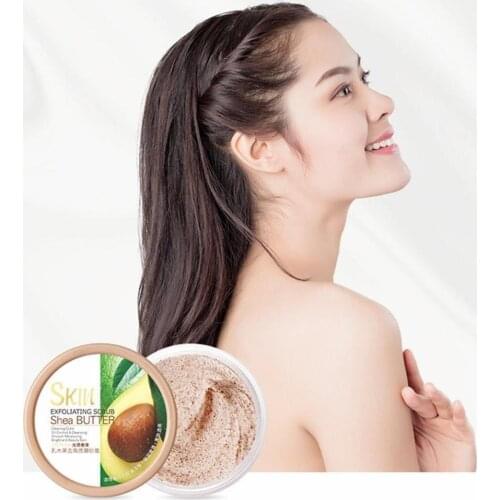 Shea Butter Deep Cleansing Exfoliating Gel Treatment Acne Smooth Whitening Avocado Face Wash Body Scrub