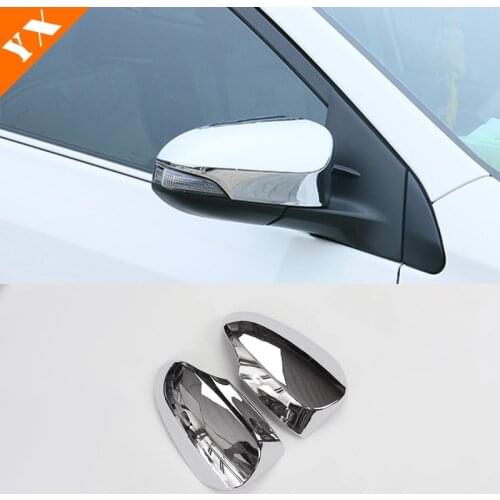 For Toyota Aqua 2014-2017 2018 2019 ABS Carbon/Chrome accessories Car Side Door rearview turning mirror cover trim styling 2pcs