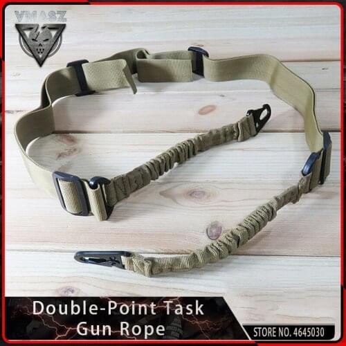 VMASZ Gun Sling Outdoor Rifles Carry 2 Points Sling Tactical Adjustable Length Multi Nylon Shoulder Strap Airsoft Gun Belt Rope